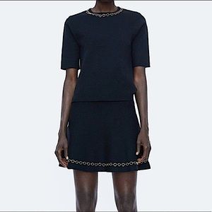 Zara Mini Skirt with Chain Detail
